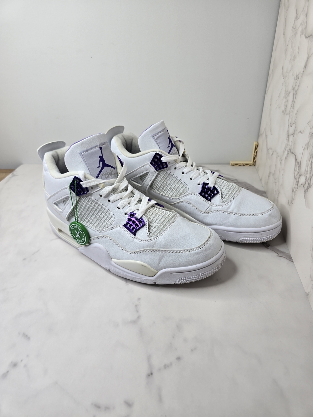 Air Jordan Sneaker  4 Retro Metallic Purple Athletic  Men's  Size 13 308497-032